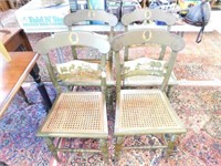 4 HITCHCOCK CANE SEAT CHAIRS