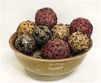 Centerpiece Bowl with Woven Spheres