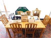DINETTE TABLE AND 6 WITH CHINA CABINET