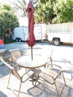 OUTDOOR PATIO DINETTE - TABLE AND 4 CHAIRS,