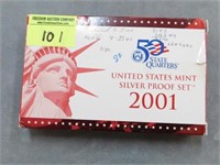 2001 U.S. PROOF SILVER COIN SET