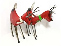 Pair of Tin Reindeer Art