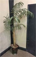 Faux Bamboo in Metal Planter
