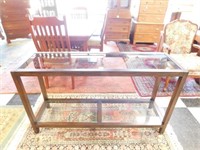 GLASS TOP WITH LOWER, CONSOLE TABLE