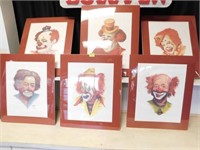COLLECTION OF JIM HOWLE CLOWN PRINTS