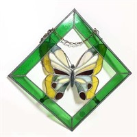 Stained Glass Style Butterfly Wall Art