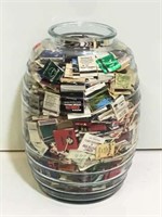 Large Pickle Jar Full of Matchbooks