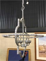 Shabby Metal Hanging Light Fixture