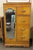 Ornate Armoire Chest with Mirror