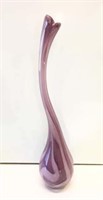 Swirls of Purple Art Glass Vase