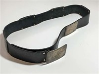 Genuine Leather Ladies Belt with Silver