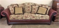 Mayo Leather Sofa with Upholstered