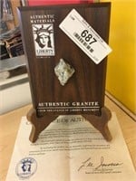 Authentic Granite from Statue of Liberty