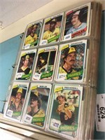 Baseball Card Collection In Album