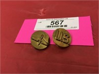 2 Military Pins