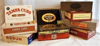 9 Vintage Cigar Boxes, Detroit Dime Bank…