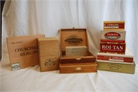 10 Vintage Cigar Boxes, Turkish Cigarette Tin