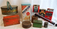 12 Vintage Tins, Black Powder, Hudson Sprayer