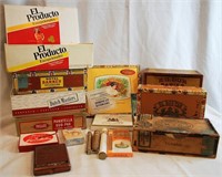 8 Vintage Cigar Boxes, Cigarette Boxes…