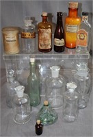 Lot of Vintage Apothecary Jars and Bottles