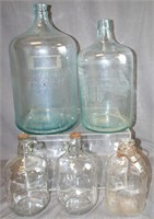 5 Large Glass Jugs