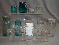 12 Vintage Glass Bail Lid Canning Jars