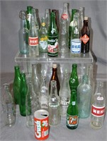 28 Vintage Soda Bottles, Nehi, Squirt, Hi-Klas