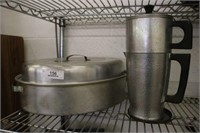 Aluminum Roasting Pan w/Lid & Vintage Coffee Pot