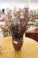 Metal Vase w/Floral