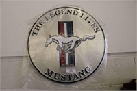 Large Mustang Metal Sign