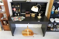 Black Desk & Hutch Top