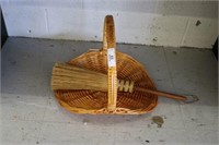 Wicker Basket & Broom