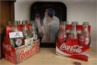 Coke Tray & Coke Bottles