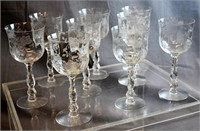 Nine Fostoria Willowmere Water Goblets