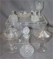 Vintage Pressed Glass Lot, Some Earlier Pieces