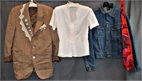 Mixed Vintage Clothing Lot, Jackets, Blouse