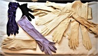 7 Vintage Pairs of Kid and 4 Pairs of Cloth gloves