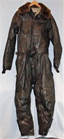 WWII US Navy Colvinex Leather Flight Suit CFN4