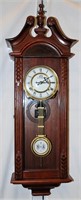 Antique Style Broken Pediment Wooden Wall Clock
