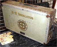 Vintage Industrial Metal Suitcase HH Inhalator