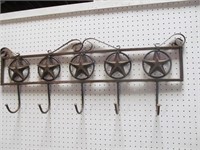 Iron Texas Star Coat Rack