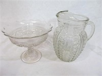 2 pieces of clear pattern glass