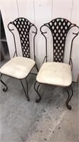 2 Steel side chairs