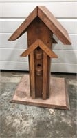 4 hole Wooden birdhouse