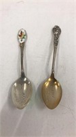 2 sterling spoons, Hamilton and Niagara Falls