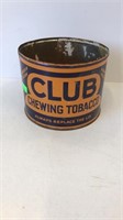 Club chewing tobacco tin
