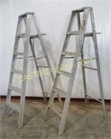 2 - 6' Aluminum Step Ladders