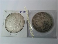 First and Last Morgan Silver Dollars
