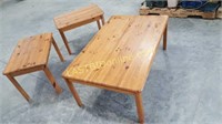 Knotty Pine Coffee Table & 2 End Tables