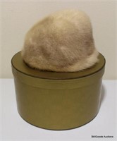 Fur Hat with Hat box by Hochschild / Kohn